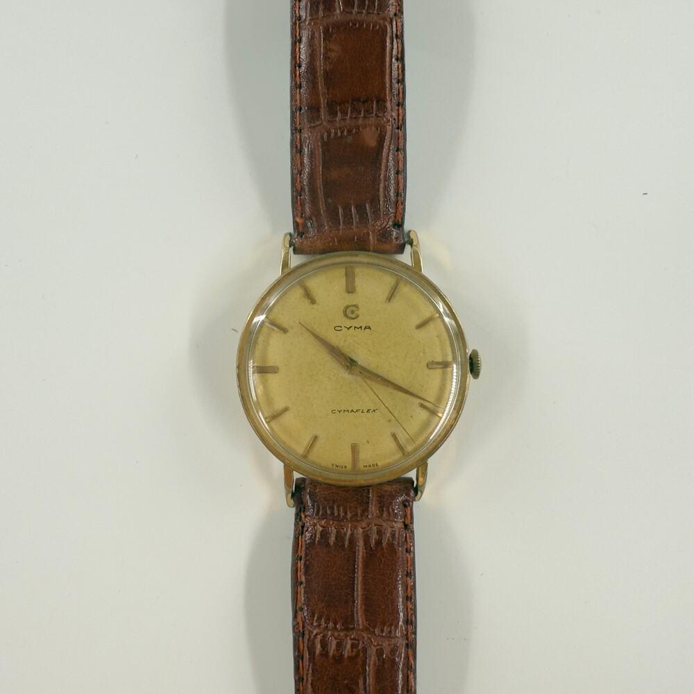 Cyma Manual Wind 35.5mm 10K Gold Filled Men’s Watch – Swiss Made Vintage